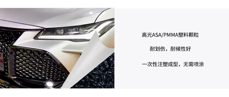 中新華美生產(chǎn)的高光ASA/PMMA材料在汽車中網(wǎng)制造的獨特魅力